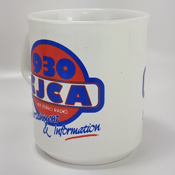 Vintage 930 CJCA Radio Mug Teacup Edmonton Alberta Broadcaster Collectible Retro - Picture 9 of 16